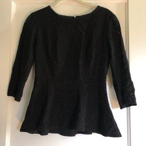 Anthro Moulinette Souers Peplum Lace Top
